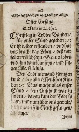 Oster-Gesäng.