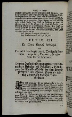 Sectio XII. - Sectio XIII.