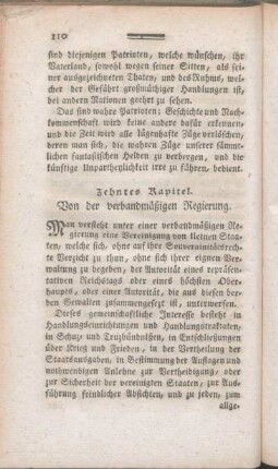 Zehntes Kapitel. Von der verbandmäßigen Regierung.