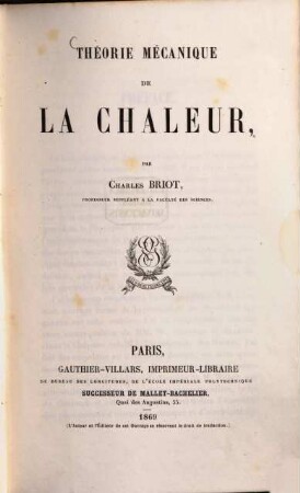 Théorie mécanique de la chaleur