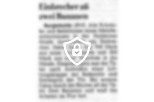 Einbrecher aß zwei Bananen
