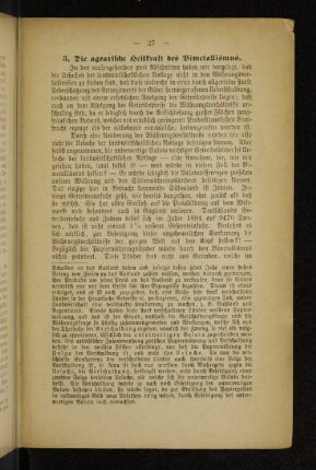 3. Die agrarische Heilkraft des Bimetallismus.