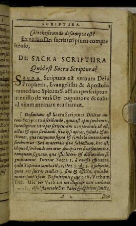 De Sacra Scriptura.