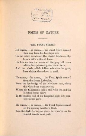 Poems of nature
