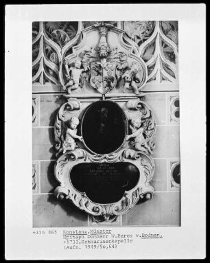 Epitaph des Domherren W. Baron von Bodman