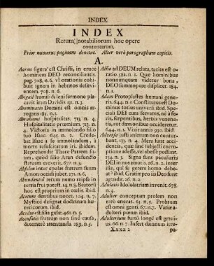 Index Rerum notabiliorum hoc opere contentarum
