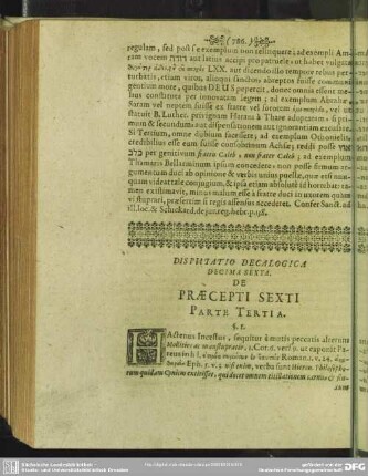 Disputatio Decalogica Decima Sexta, Praecepti Sexti, Parte Tertia