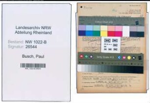 Entnazifizierung Paul Busch , geb. 05.04.1920 (Postarbeiter)