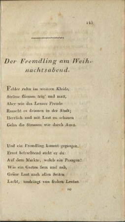 Der Fremdling am Weihnachtsabend (unvollständi)