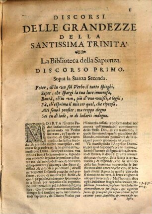 Le grandezze della santissima Trinità