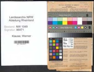 Entnazifizierung Werner Klause , geb. 02.04.1909 (Ingenieur)