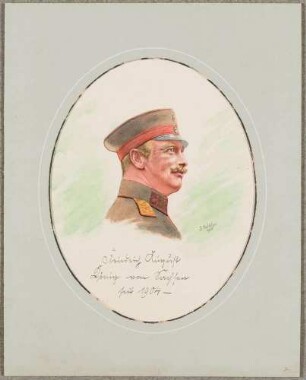 Bildnis Friedrich August, König von Sachsen, Brustbild nach rechts in Uniform
