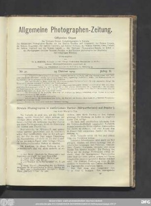 Nr. 30. 23. Oktober 1903. Jahrg. X.