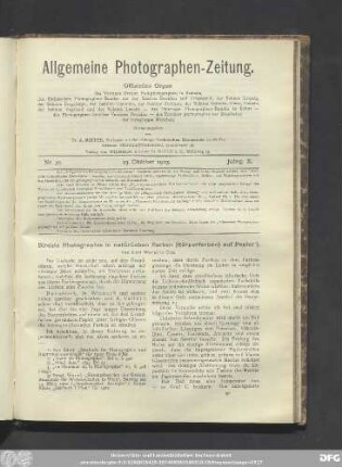 Nr. 30. 23. Oktober 1903. Jahrg. X.