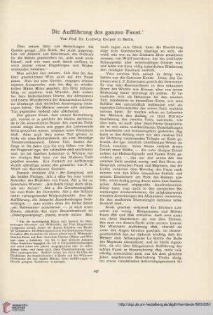Die Aufführung des ganzen Faust