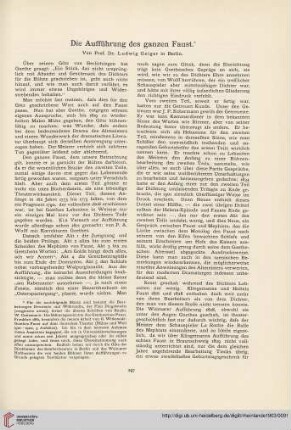 Die Aufführung des ganzen Faust