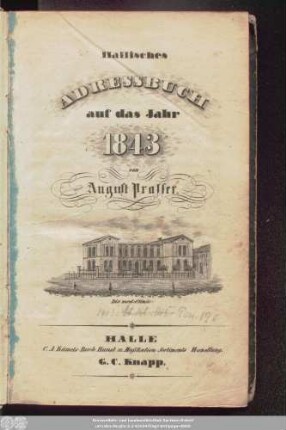 1843: Hallisches Adreßbuch : für ...