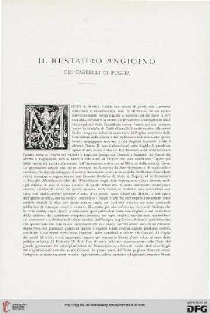 11: Il restauro Angioino del castelli di Puglia