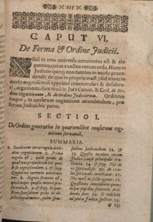 Caput VI. De Forma & Ordine Judicii.