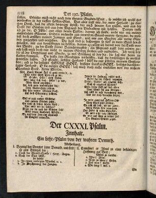 1118-1122, Der CXXXI. Psalm