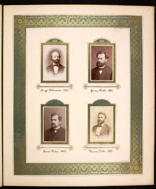 Hugo Blümner. 1864, Georg Hille. 1864, Ernst Dahn. 1865, Werner Luthe. 1865