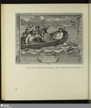 Der faule Lehrling verläßt die Heimat und geht zur See. Blatt V der Kupferstichfolge „Fleiß und Faulheit“, 1747