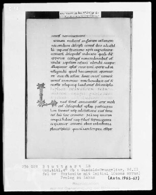 Gundold-Evangeliar — Band 2 — Initiale L(ucas syrus), Folio 6verso