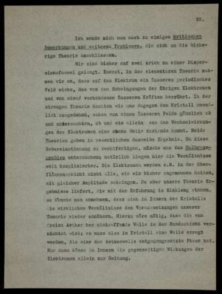 Verhältnis der strengen und elementaren Theorie, Halbraumproblem