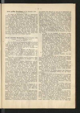 Neunte ordentliche Versammlung am 14. Dezember 1889