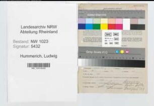 Entnazifizierung Ludwig Hummerich , geb. 01.10.1899 (Telegrafenoberinspektor)