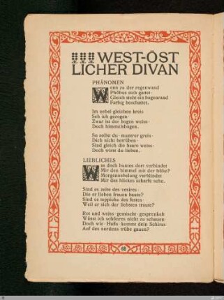 West-östlicher Divan