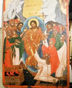 Kreta. Anástasis. Ikone des frühen 15. Jh. Moní Toplú