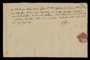 Brief von Johann Gottfried Eichhorn an Heinrich Ewald. Ohne Ort, 29.9.1824