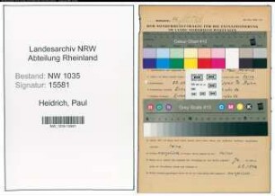 Entnazifizierung Paul Heidrich , geb. 22.10.1903 (Schlosser)