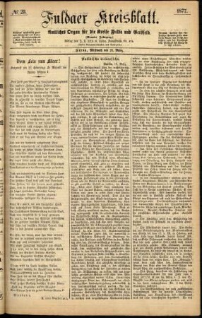Ausgabe vom Mittwoch, den 21. März 1877.
