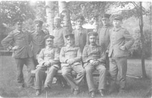 Gruppenaufnahme von Angehörigen der Königlich-sächsischen Armee