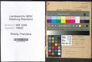 Entnazifizierung Franziska Roerig , geb. 21.01.1895 (Technische Angestellte)