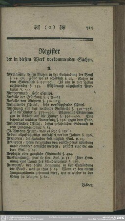 Register der in diesem Werk vorkommenden Sachen
