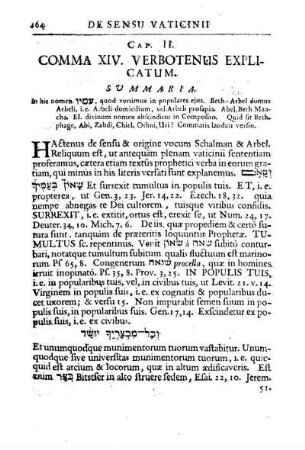 CAP. II. COMMA XIV. VERBOTENUS EXPLICATUM.