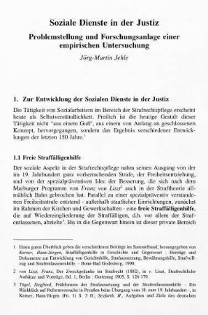 13-28, Soziale Dienste in der Justiz. Problemstellung und Forschungsanlage einer empirischen Untersuchung