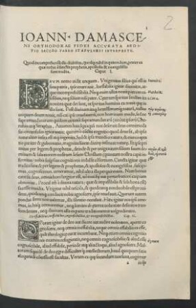 Ioann. Damasceni Orthodoxae Fidei Accurata Aeditio Iacobo Fabro ... Interprete.