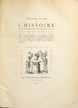 Histoire ecclésiastique des églises réformées au royaume de France, 2