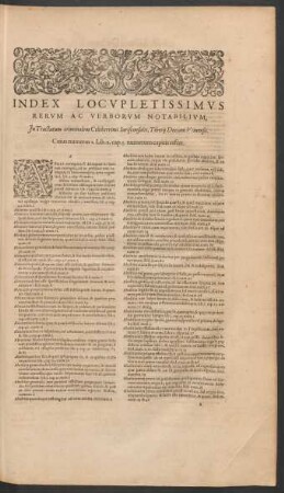 Index Locupletissimus Rerum Ac Verborum Notabilium ...