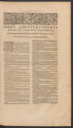 Index Locupletissimus Rerum Ac Verborum Notabilium ...