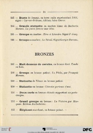 Bronzes (Nr. 247-265)