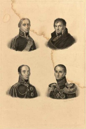 Hüssener, Auguste: Vier Porträts von preußischen Befehlshabern der Napoleonischen Kriege