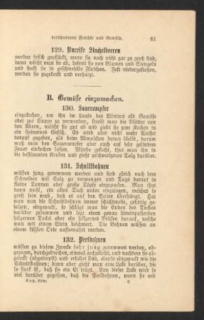 B. Gemüse einzumachen.
