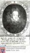 Anna Kaiserin v. Österreich geb. Erzherzogin v. Österreich (1585-1618) / Porträt in Medaillon, mit Umschrift und Sockelinschrift, Brustbild