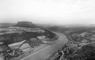 Sächsische Schweiz. Blick von der Festung Königstein zum Lilienstein