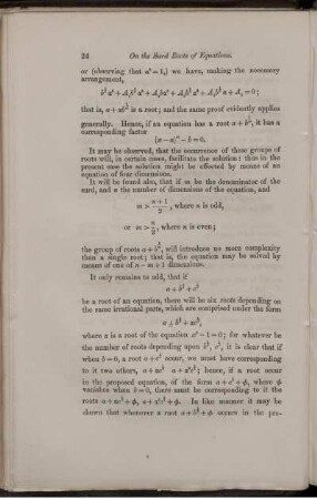II. On the surd roots of equations.